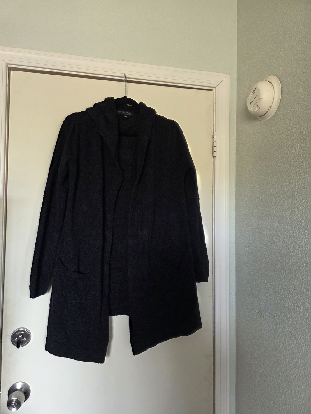 Barefoot Dreams Black Cozy Hooded Cardigan